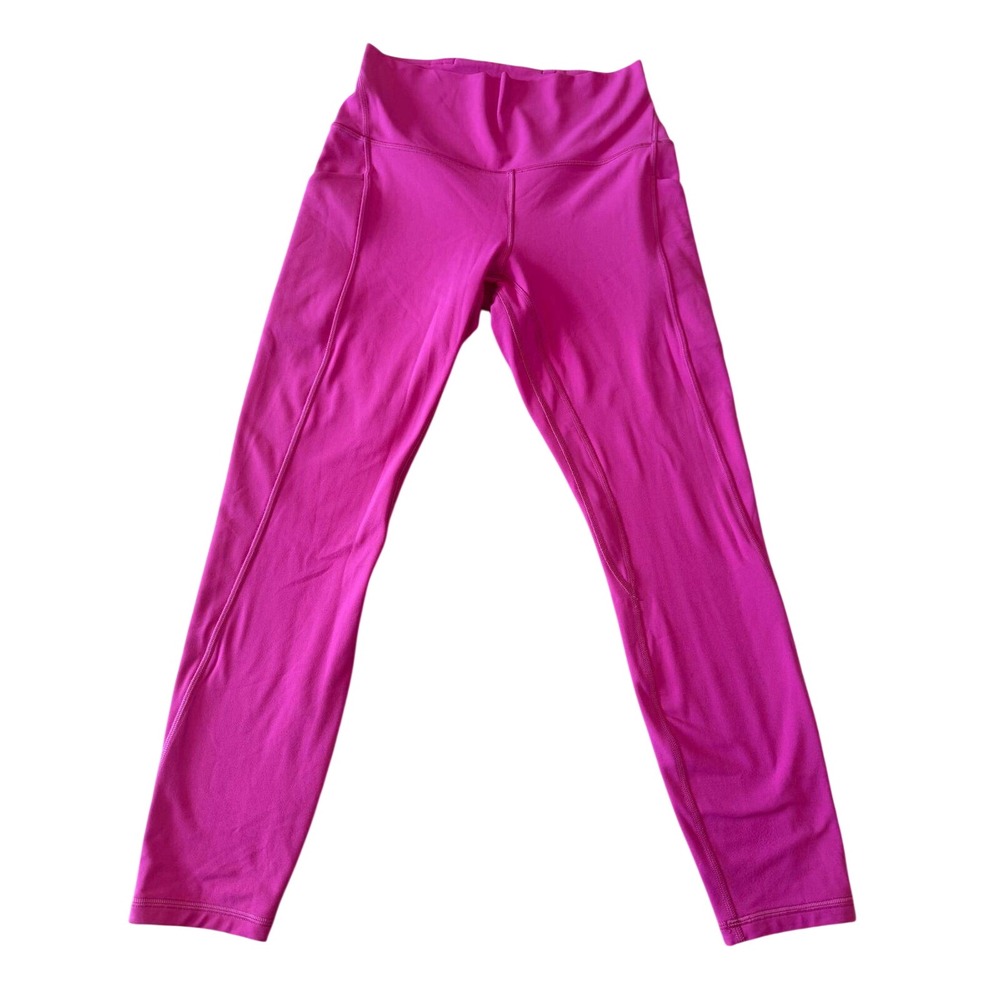 Lululemon Fast and Free High-Rise Tight 25 Pink Nulux Running Leggings Size 8